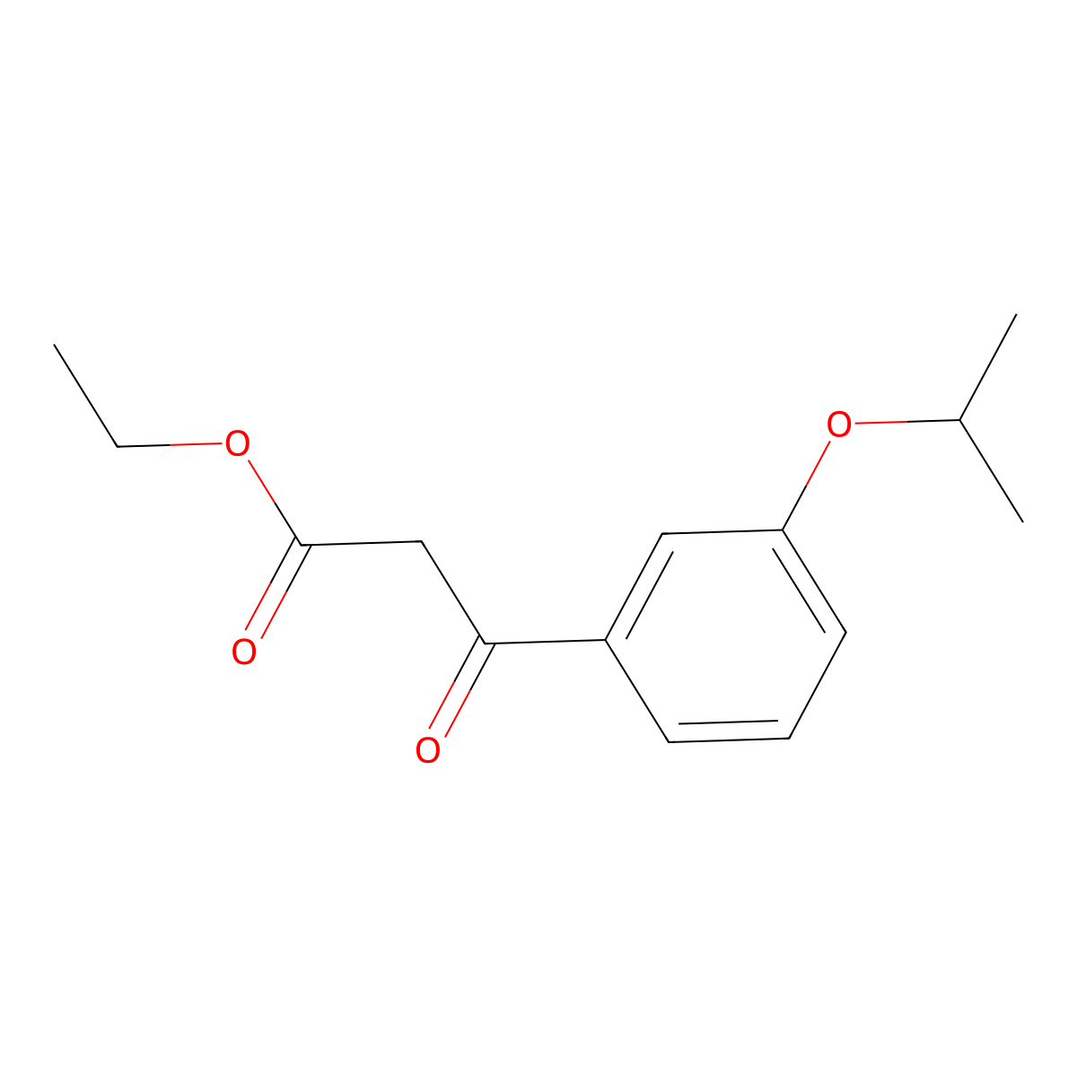 Ethyl (3-isopropoxybenzoyl)acetate molecular structure, CAS 114590-68-0