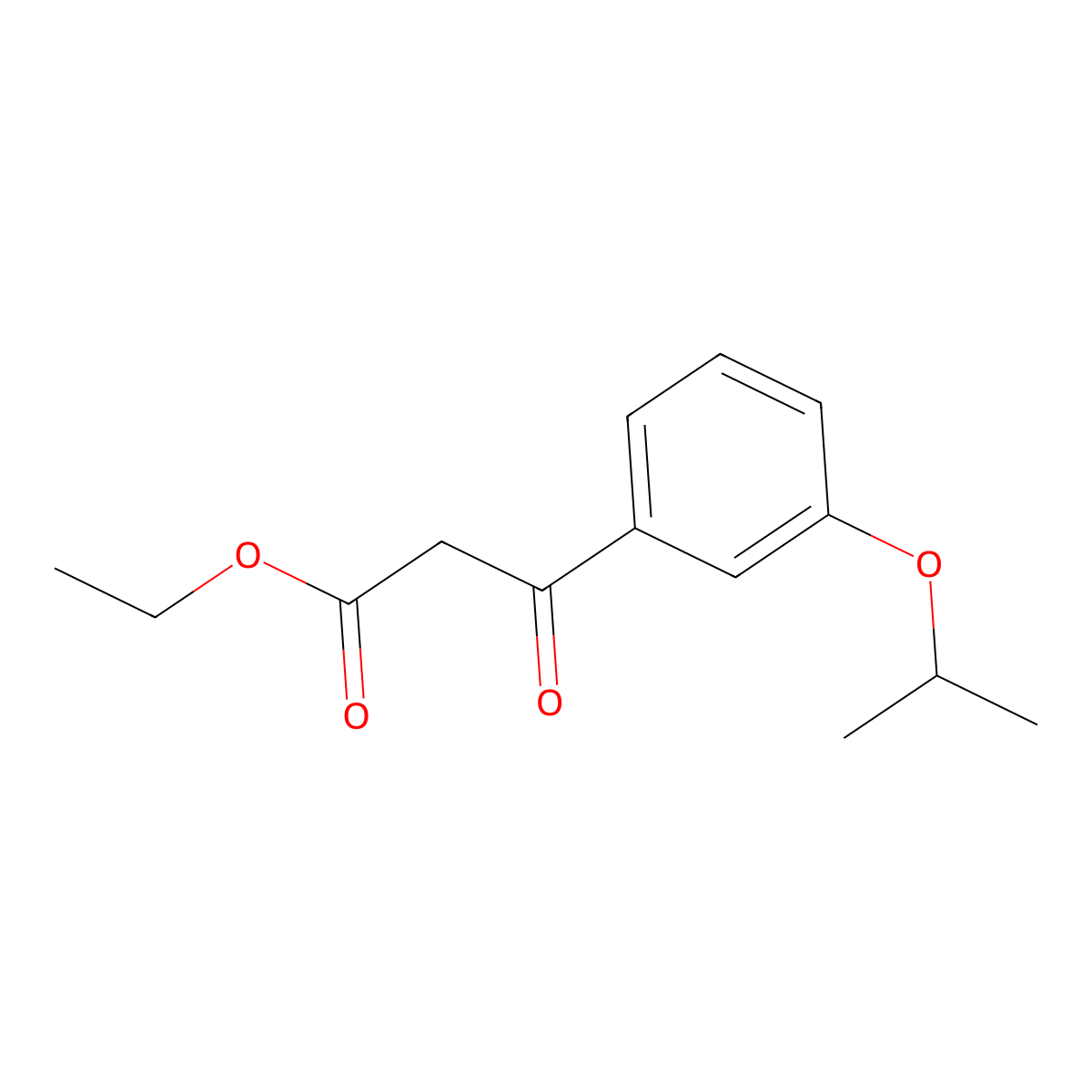 Ethyl (3-isopropoxybenzoyl)acetate molecular structure, CAS 114590-68-0