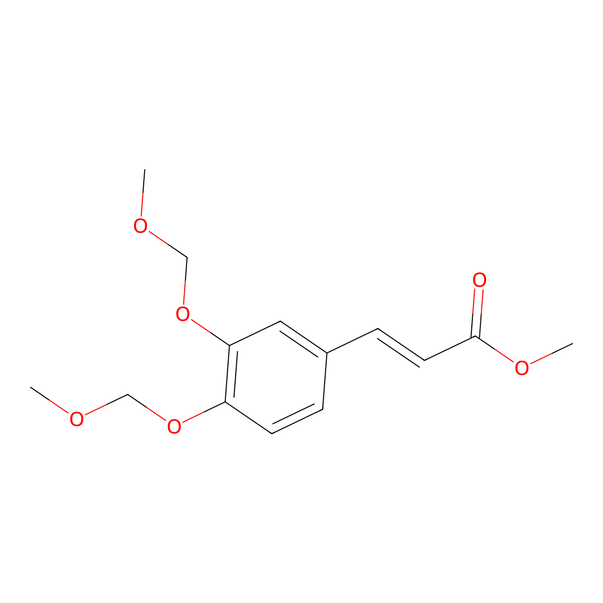 2-Propenoic acid, 3-[3,4-bis(methoxymethoxy)phenyl]-, methyl ester molecular structure, CAS 114590-76-0