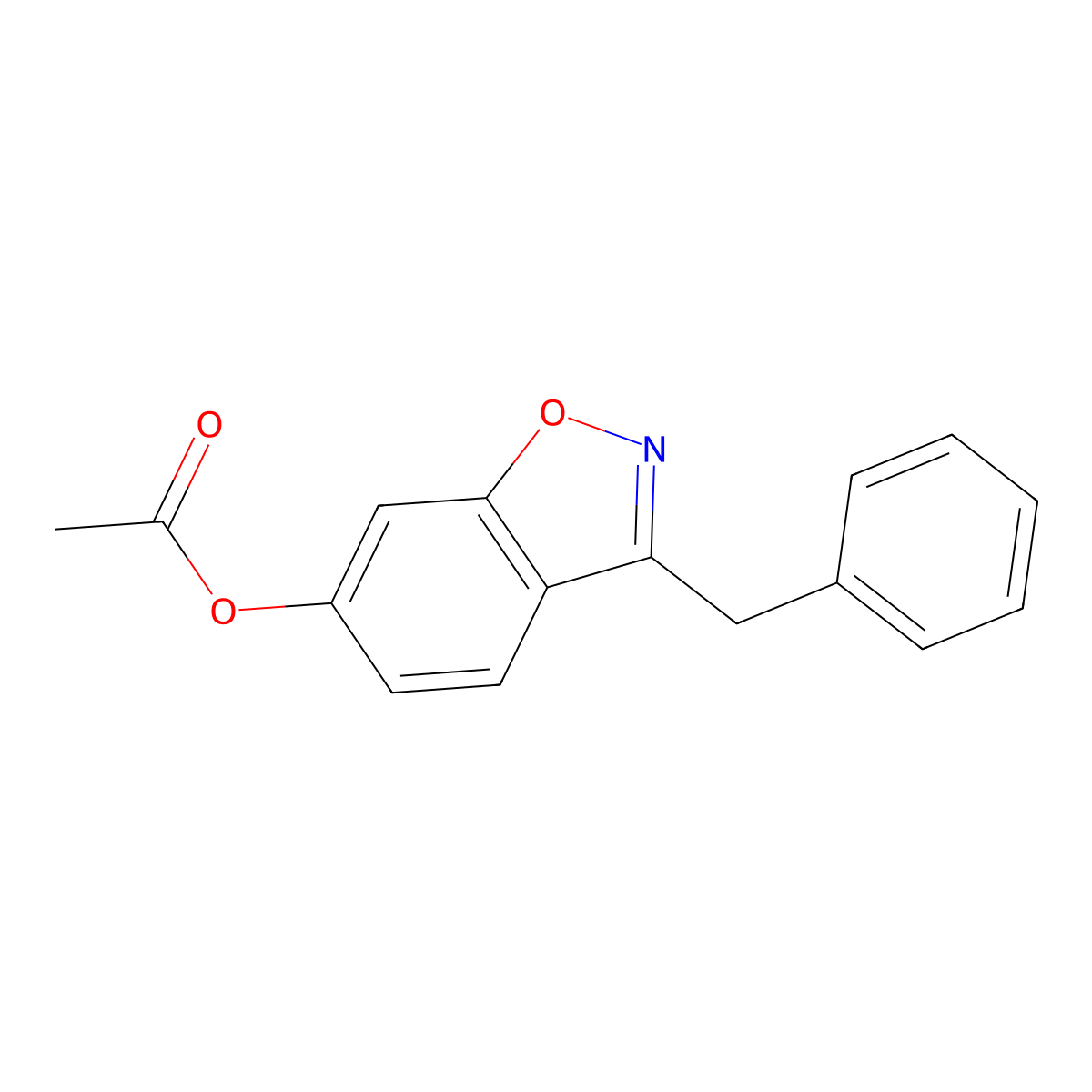 3-Benzyl-1,2-benzoxazol-6-yl acetate molecular structure, CAS 114594-16-0