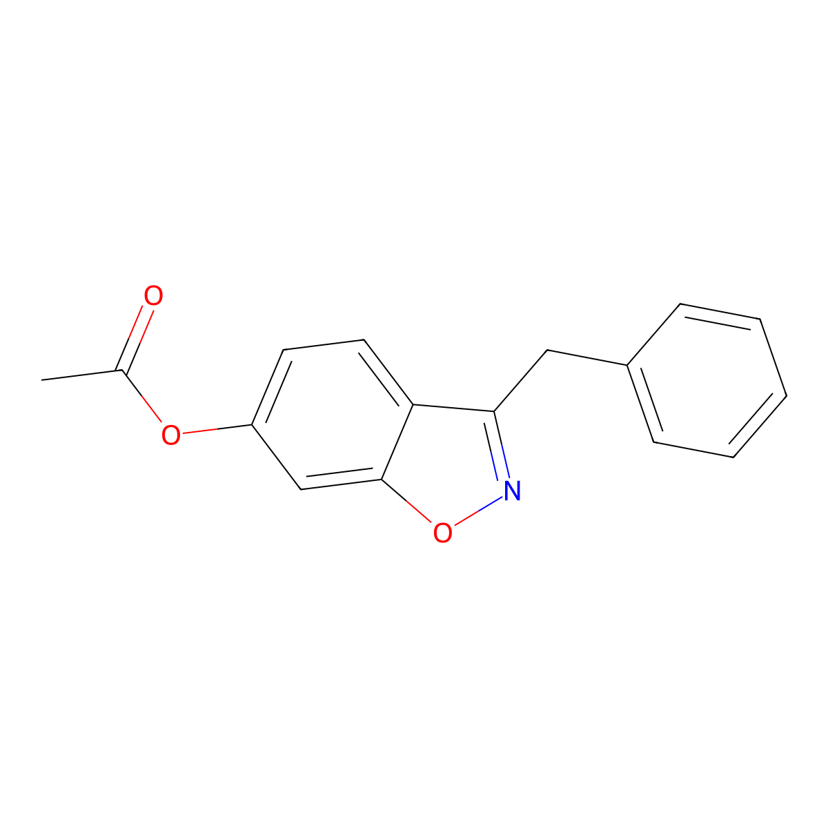 3-Benzyl-1,2-benzoxazol-6-yl acetate molecular structure, CAS 114594-16-0