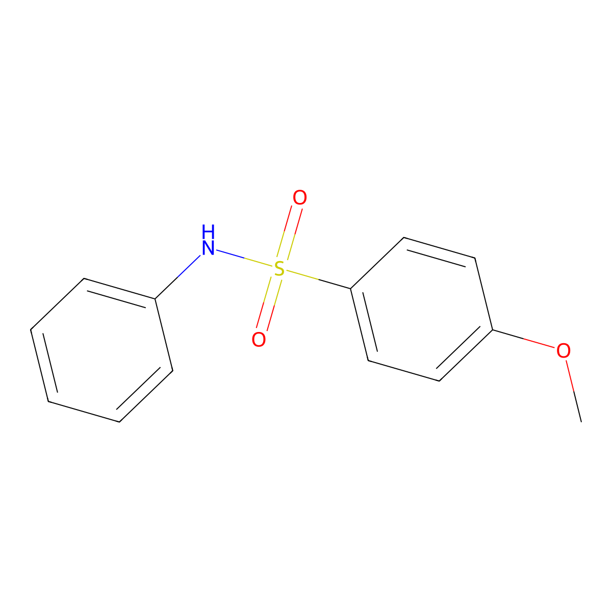4-methoxy-N-phenylbenzenesulfonamide molecular structure, CAS 1146-41-4