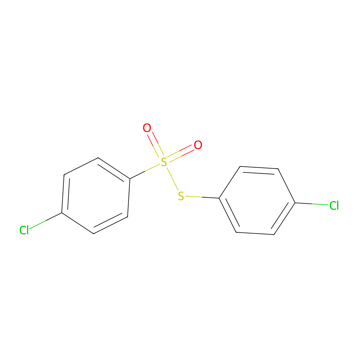 Benzenesulfonic acid, p-chlorothio-, S-(p-chlorophenyl) ester molecular structure, CAS 1146-44-7