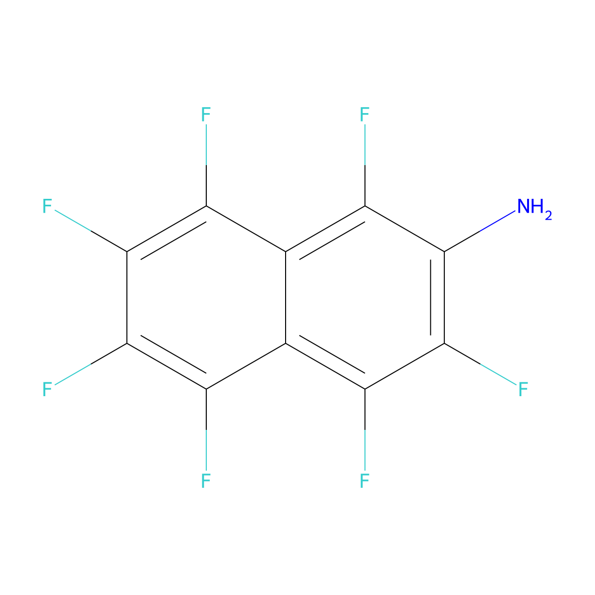 2-Aminoheptafluoronaphthalene molecular structure, CAS 1146-66-3