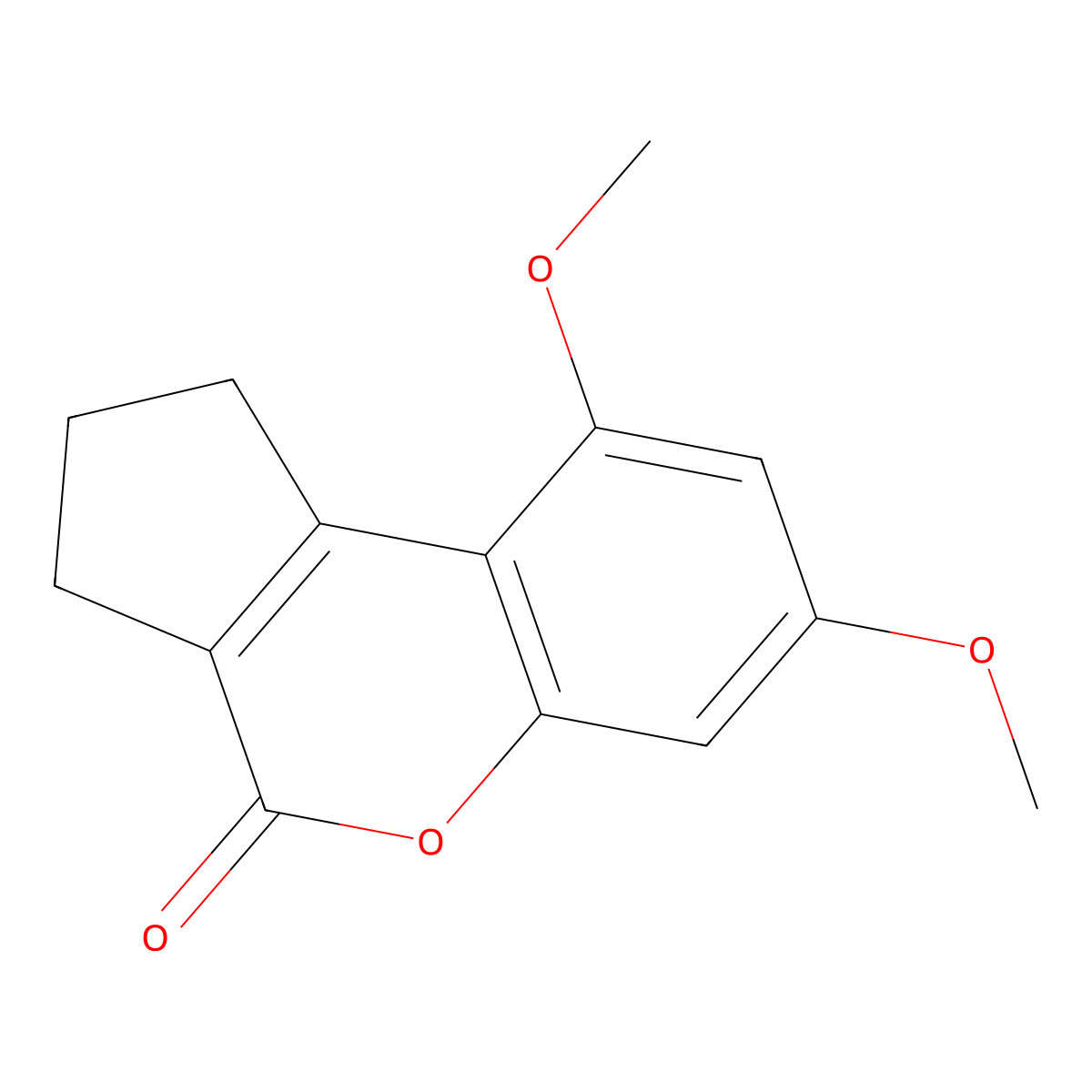 7,9-dimethoxy-2,3-dihydrocyclopenta[c]chromen-4(1H)-one molecular structure, CAS 1146-71-0