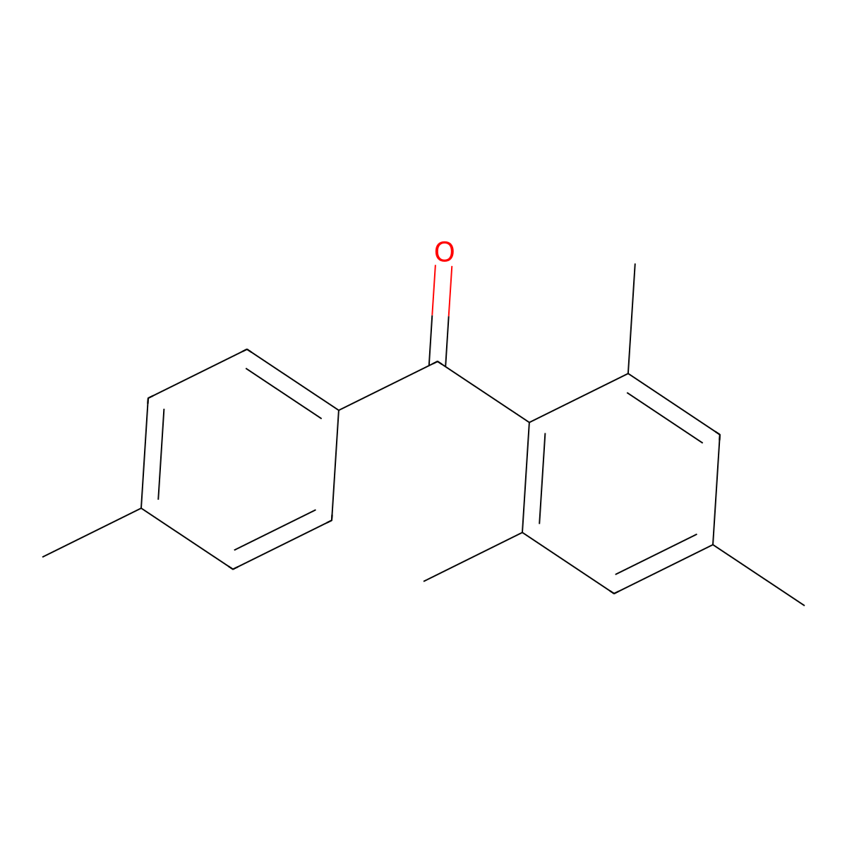 (4-Methylphenyl)(2,4,6-trimethylphenyl)methanone molecular structure, CAS 1146-84-5