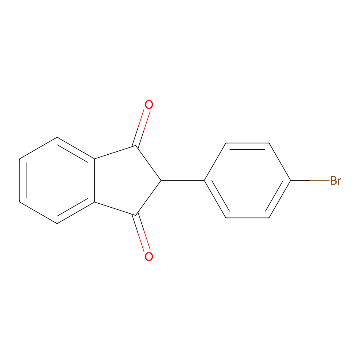 2-(4-Bromophenyl)-1H-indene-1,3(2H)-dione molecular structure, CAS 1146-98-1