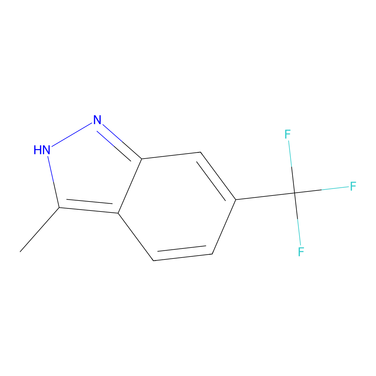 3-Methyl-6-(trifluoromethyl)-1H-indazole molecular structure, CAS 1146011-20-2