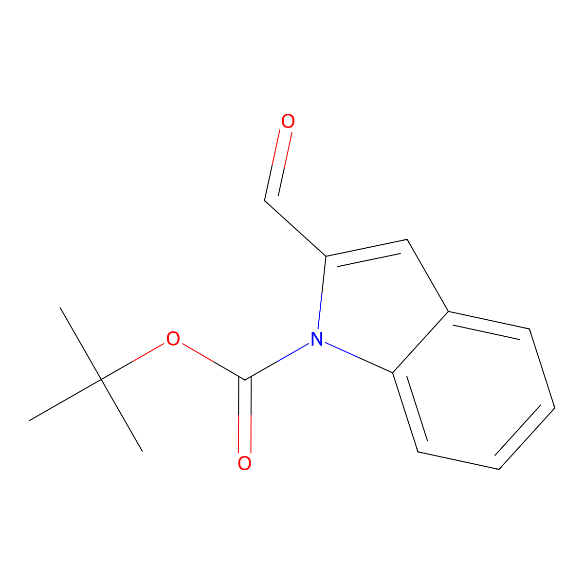 Tert-butyl 2-formyl-1H-indole-1-carboxylate molecular structure, CAS 114604-96-5