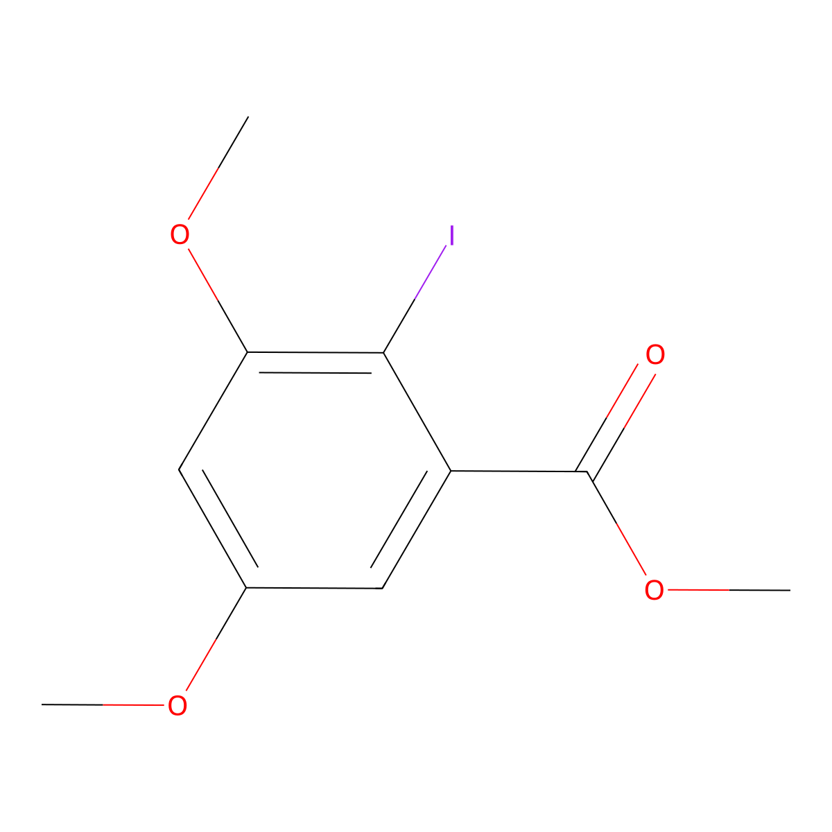 Methyl 2-iodo-3,5-dimethoxybenzoate molecular structure, CAS 114605-46-8