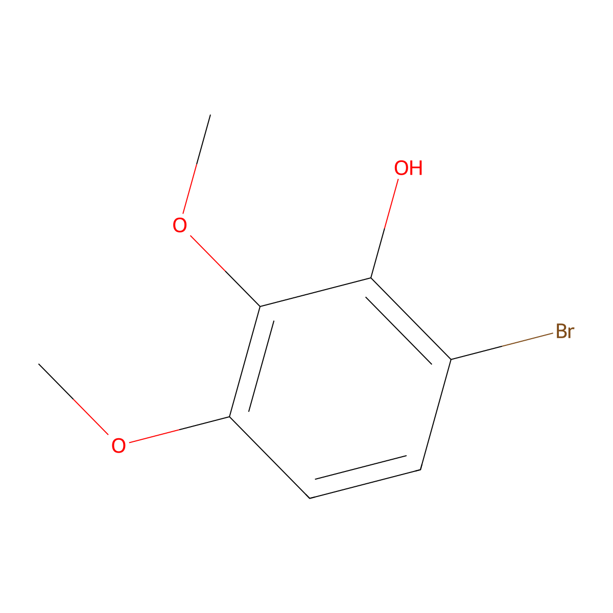 6-Bromo-2,3-dimethoxyphenol molecular structure, CAS 114605-75-3
