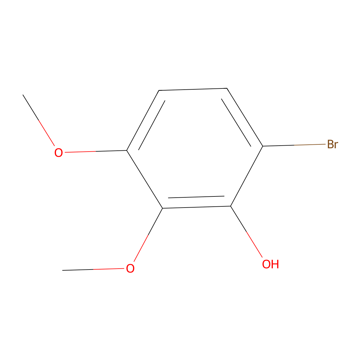 6-Bromo-2,3-dimethoxyphenol molecular structure, CAS 114605-75-3