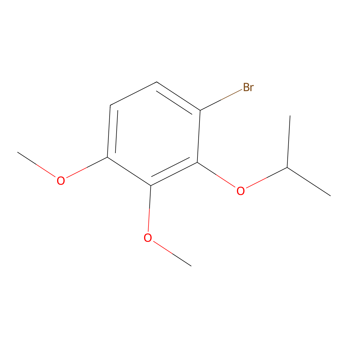 1-Bromo-2-isopropoxy-3,4-dimethoxybenzene molecular structure, CAS 114605-79-7