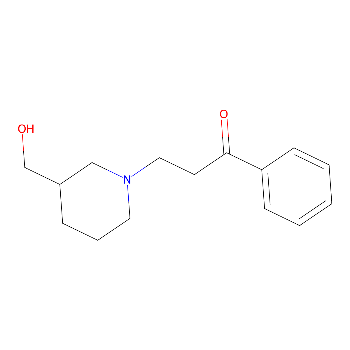 3-(3-(Hydroxymethyl)piperidin-1-yl)-1-phenylpropan-1-one molecular structure, CAS 1146080-19-4