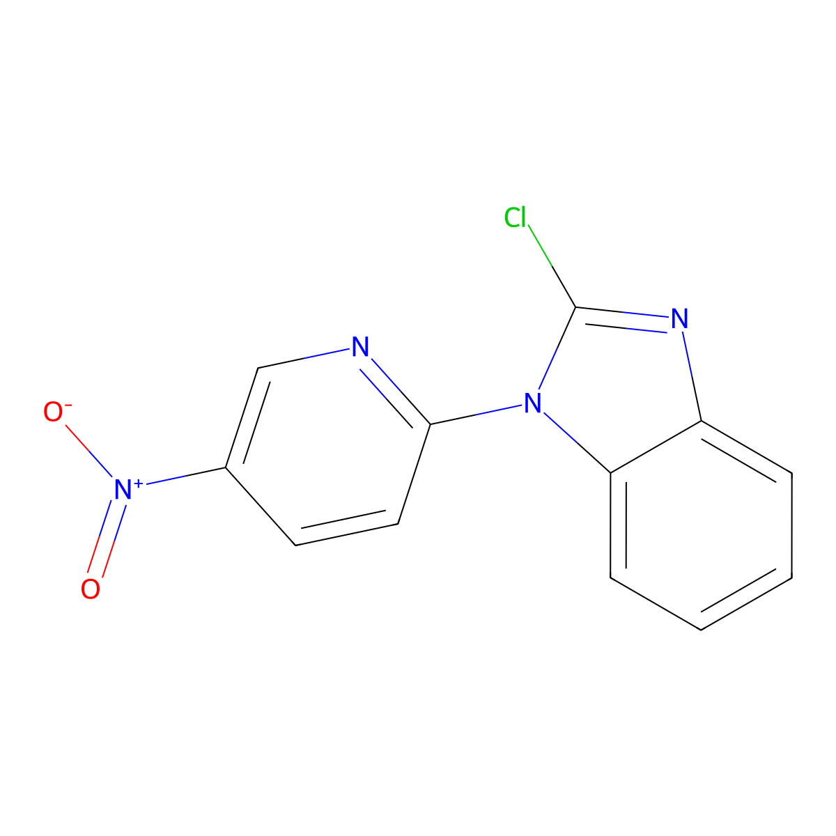 2-Chloro-1-(5-nitropyridin-2-yl)-1H-benzo[d]imidazole molecular structure, CAS 1146080-31-0
