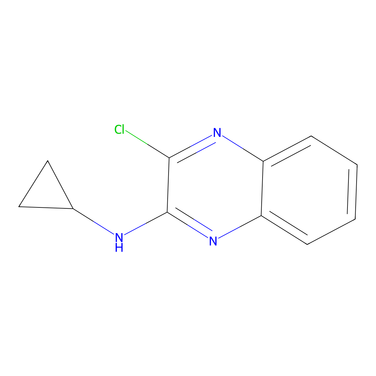 3-Chloro-N-cyclopropylquinoxalin-2-amine molecular structure, CAS 1146080-50-3