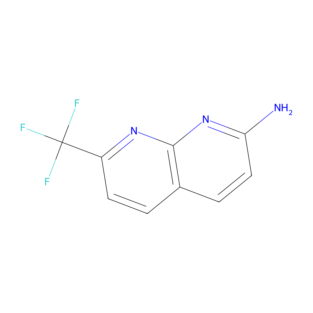 7-(Trifluoromethyl)-1,8-naphthyridin-2-amine molecular structure, CAS 1146081-30-2