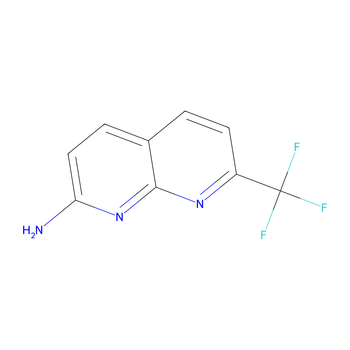 7-(Trifluoromethyl)-1,8-naphthyridin-2-amine molecular structure, CAS 1146081-30-2