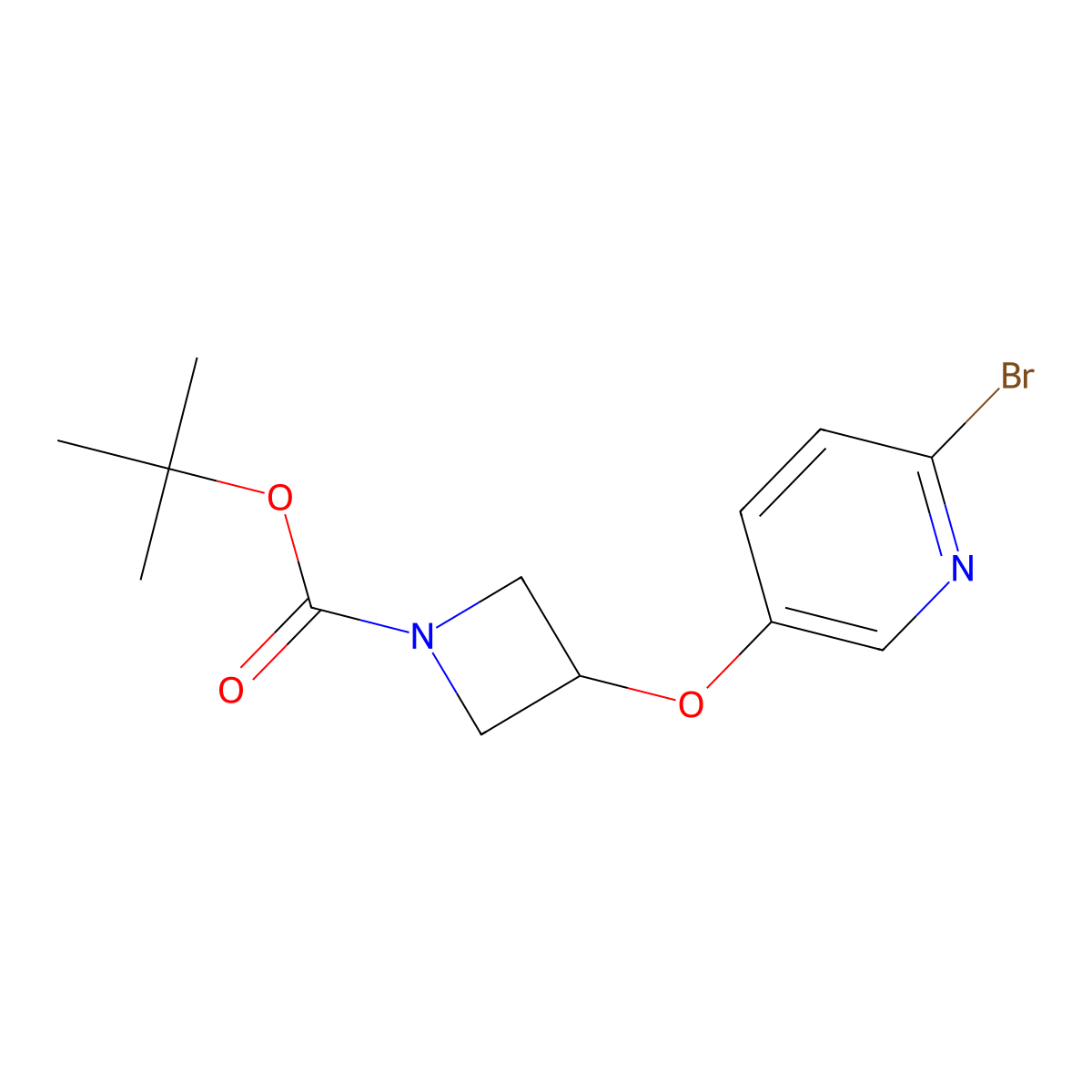 1-Boc-3-((6-bromopyridin-3-YL)oxy)azetidine molecular structure, CAS 1146089-80-6