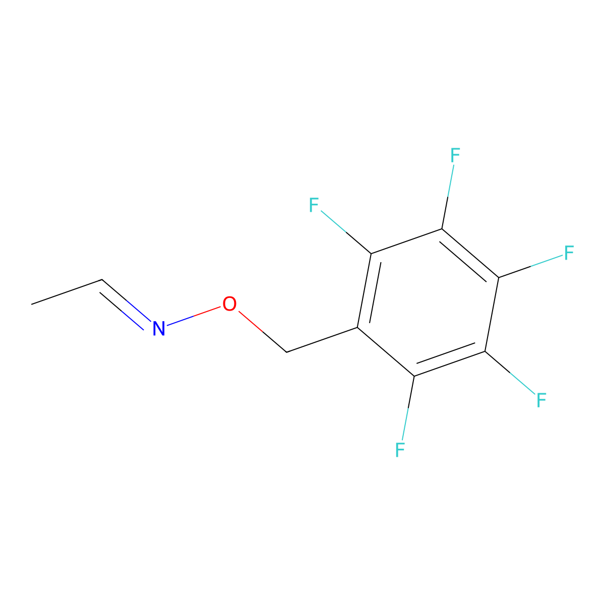 Acetaldehyde-O-pentafluorobenzyloxime molecular structure, CAS 114611-59-5