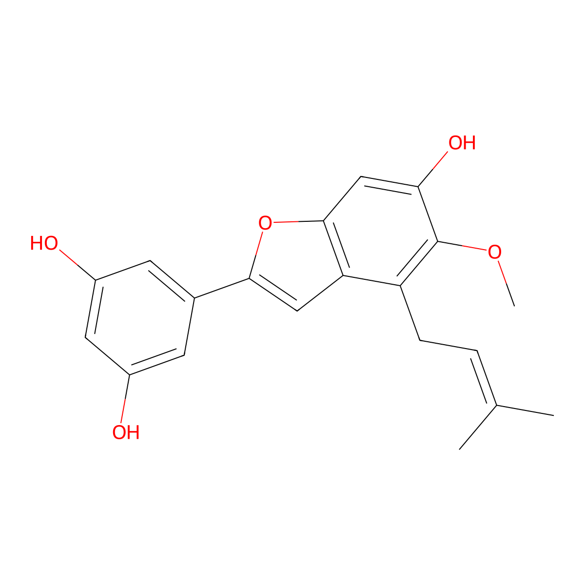 Moracin T molecular structure, CAS 1146113-27-0