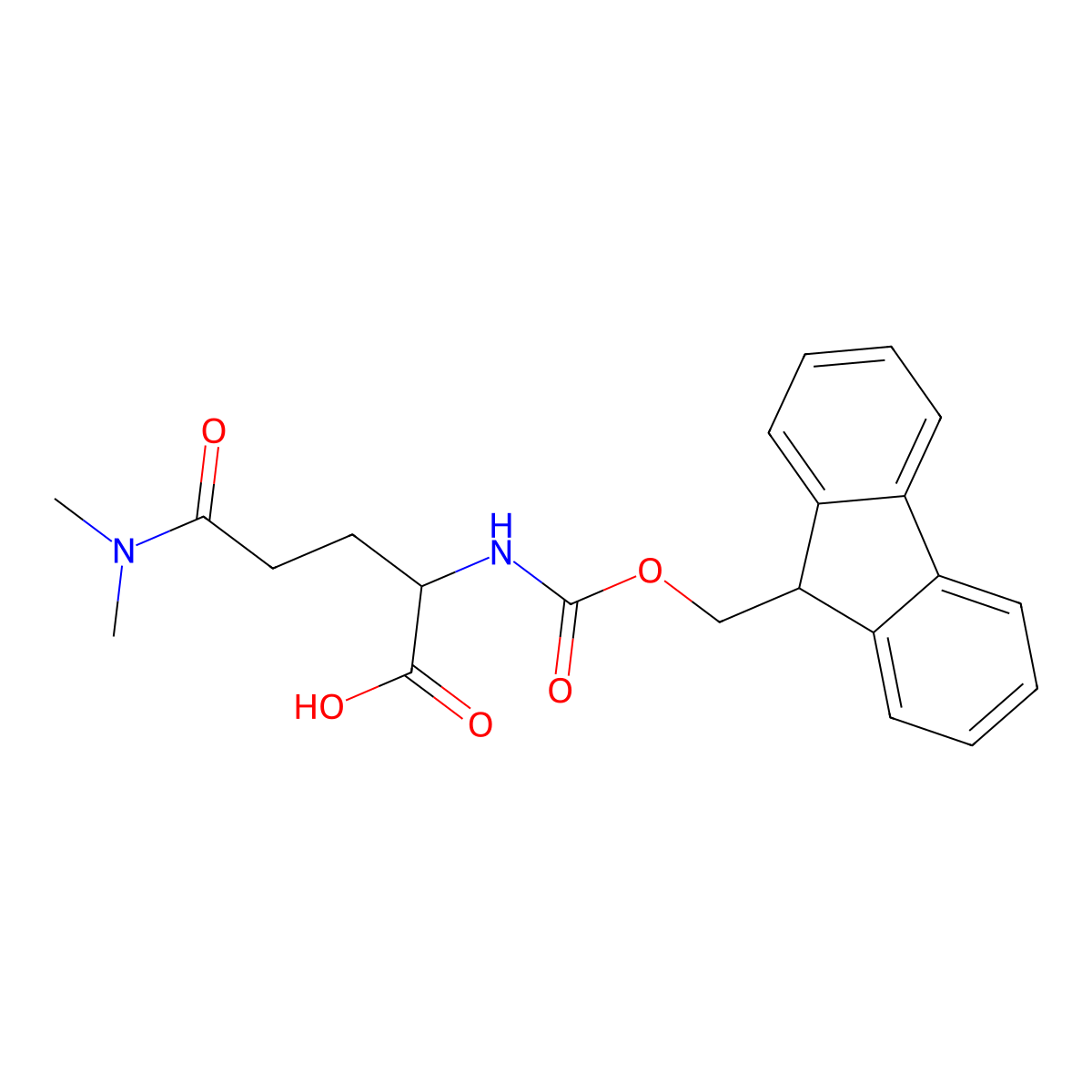 (2S)-4-(dimethylcarbamoyl)-2-({[(9H-fluoren-9-yl)methoxy]carbonyl}amino)butanoic acid molecular structure, CAS 1146118-59-3