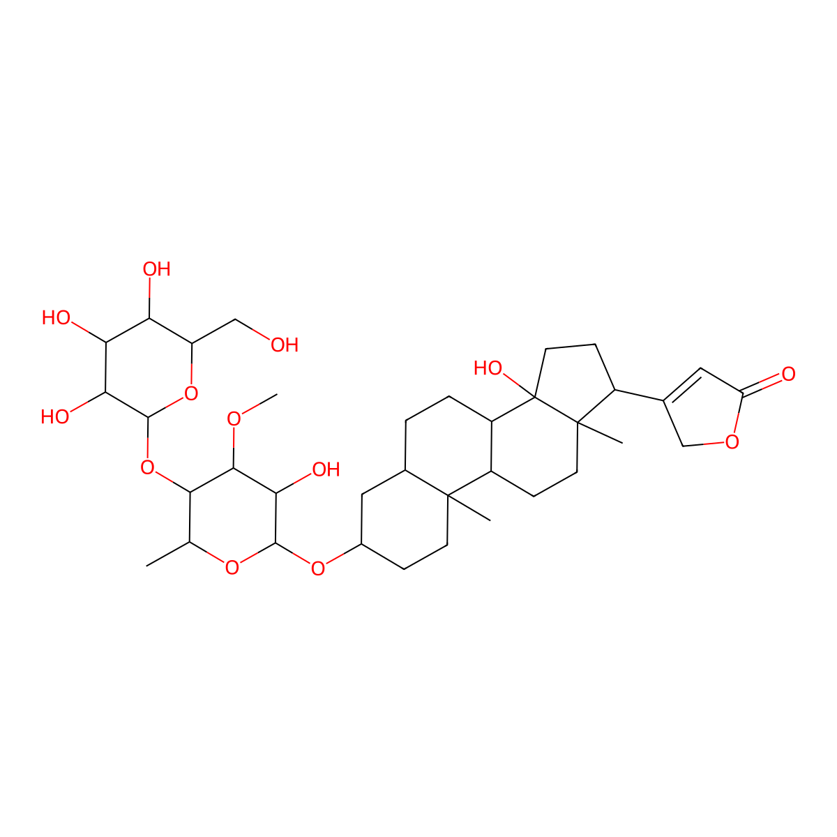 17alpha-Thevebioside molecular structure, CAS 114613-59-1