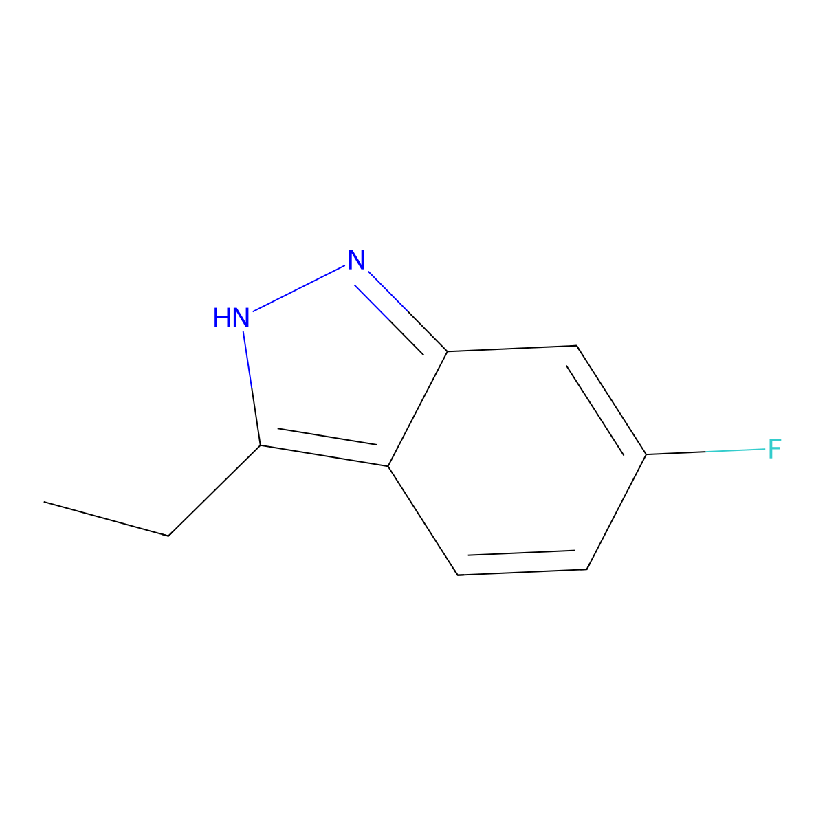 3-Ethyl-6-fluoro-1H-indazole molecular structure, CAS 1146135-78-5