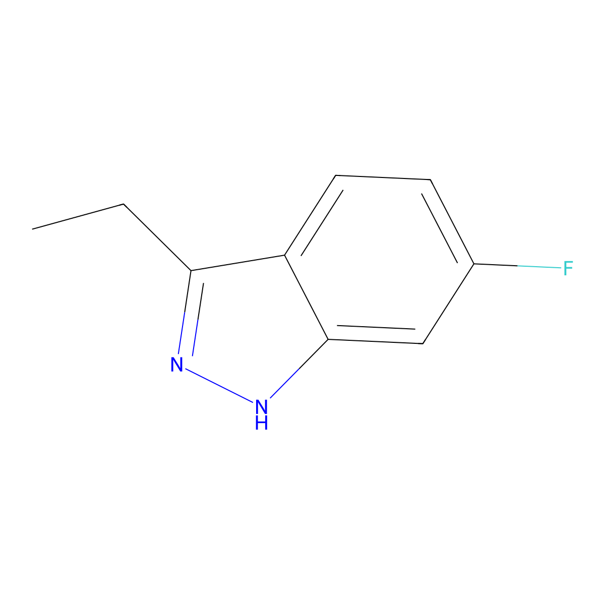 3-Ethyl-6-fluoro-1H-indazole molecular structure, CAS 1146135-78-5