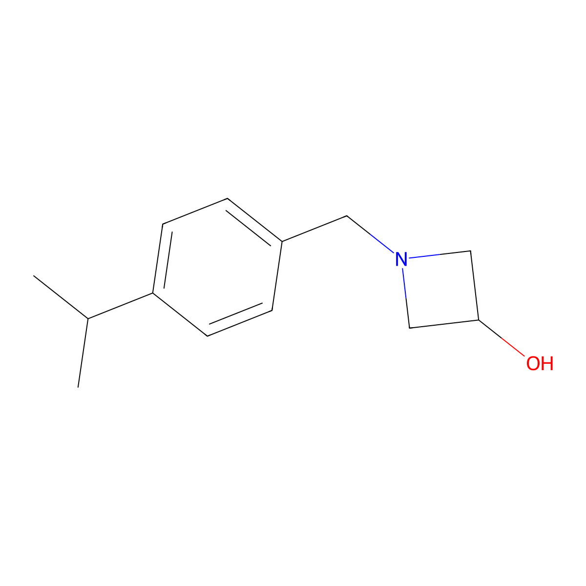 1-(4-Isopropylbenzyl)azetidin-3-ol molecular structure, CAS 1146157-51-8