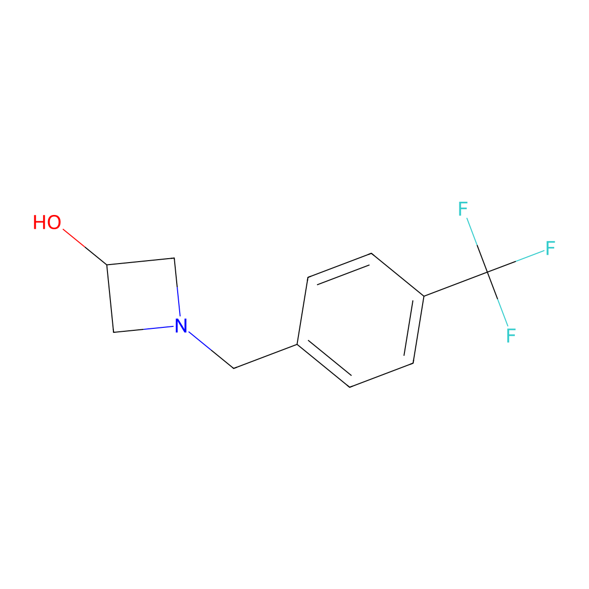 1-(4-Trifluoromethylbenzyl)azetidin-3-ol molecular structure, CAS 1146157-62-1