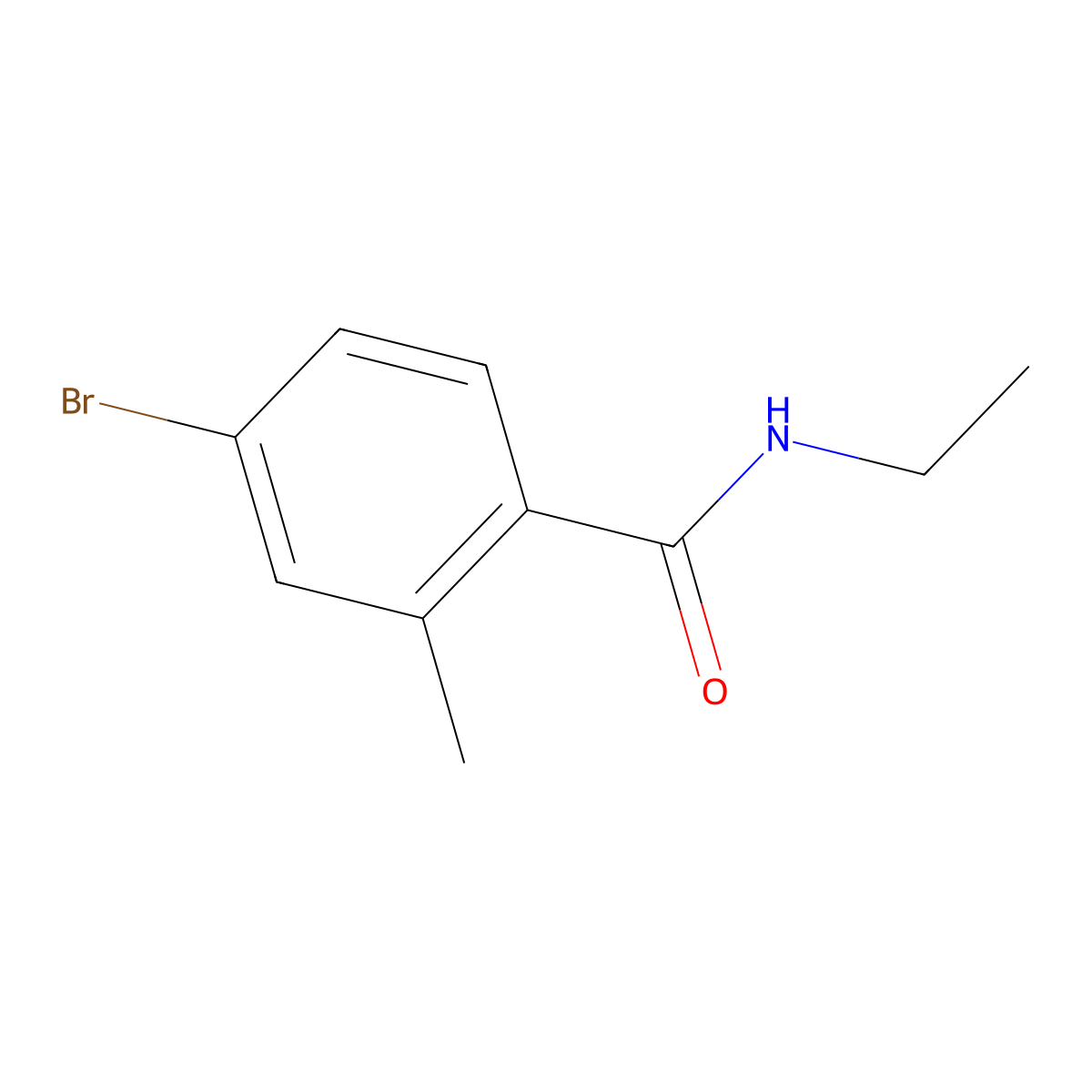 4-bromo-N-ethyl-2-methylbenzamide molecular structure, CAS 1146157-77-8