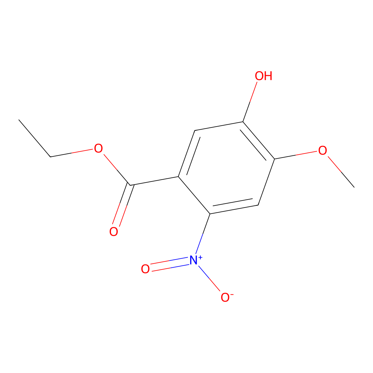5-Hydroxy-4-methoxy-2-nitrobenzoic acid ethyl ester molecular structure, CAS 1146162-38-0