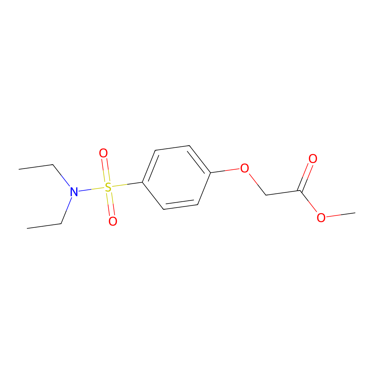 Methyl 2-[4-(diethylsulfamoyl)phenoxy]acetate molecular structure, CAS 114617-87-7
