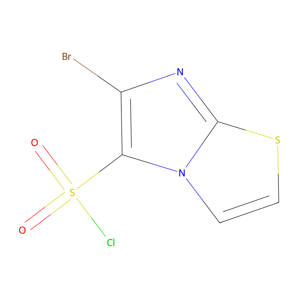 6-Bromoimidazo[2,1-b]thiazole-5-sulfonyl chloride molecular structure, CAS 1146205-87-9