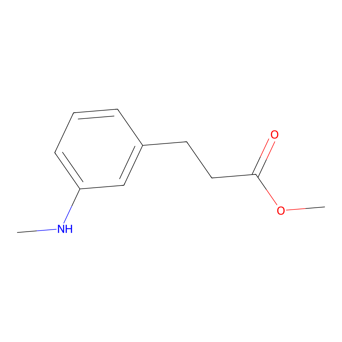 Methyl 3-[3-(methylamino)phenyl]propanoate molecular structure, CAS 1146206-12-3