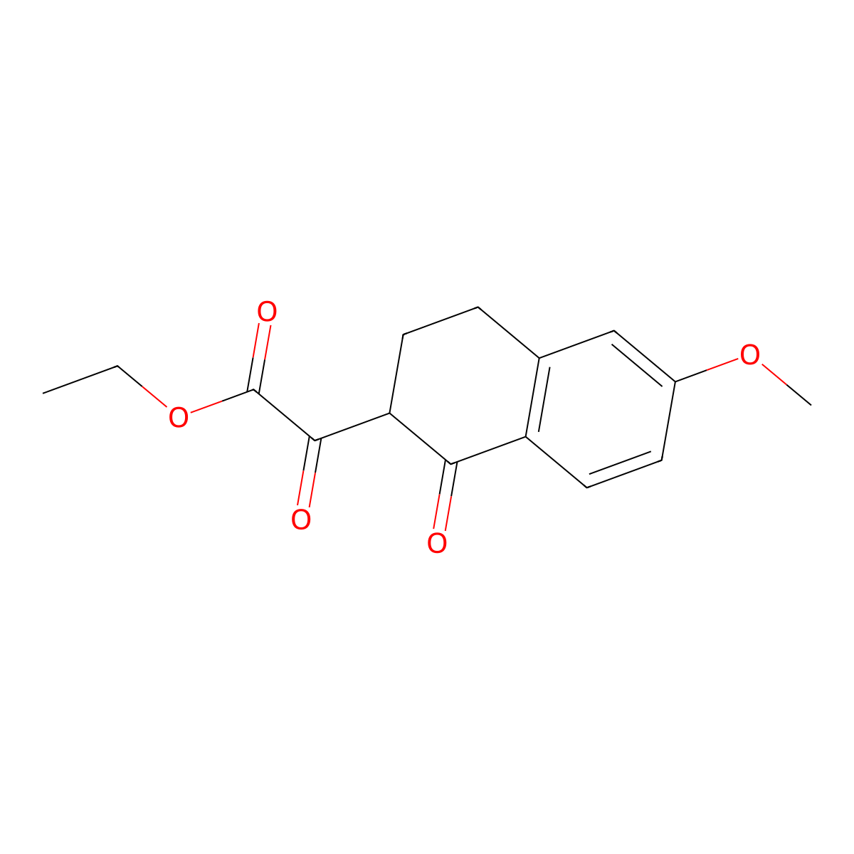 Ethyl 2-(6-methoxy-1-oxo-1,2,3,4-tetrahydronaphthalen-2-yl)-2-oxoacetate molecular structure, CAS 1146206-22-5