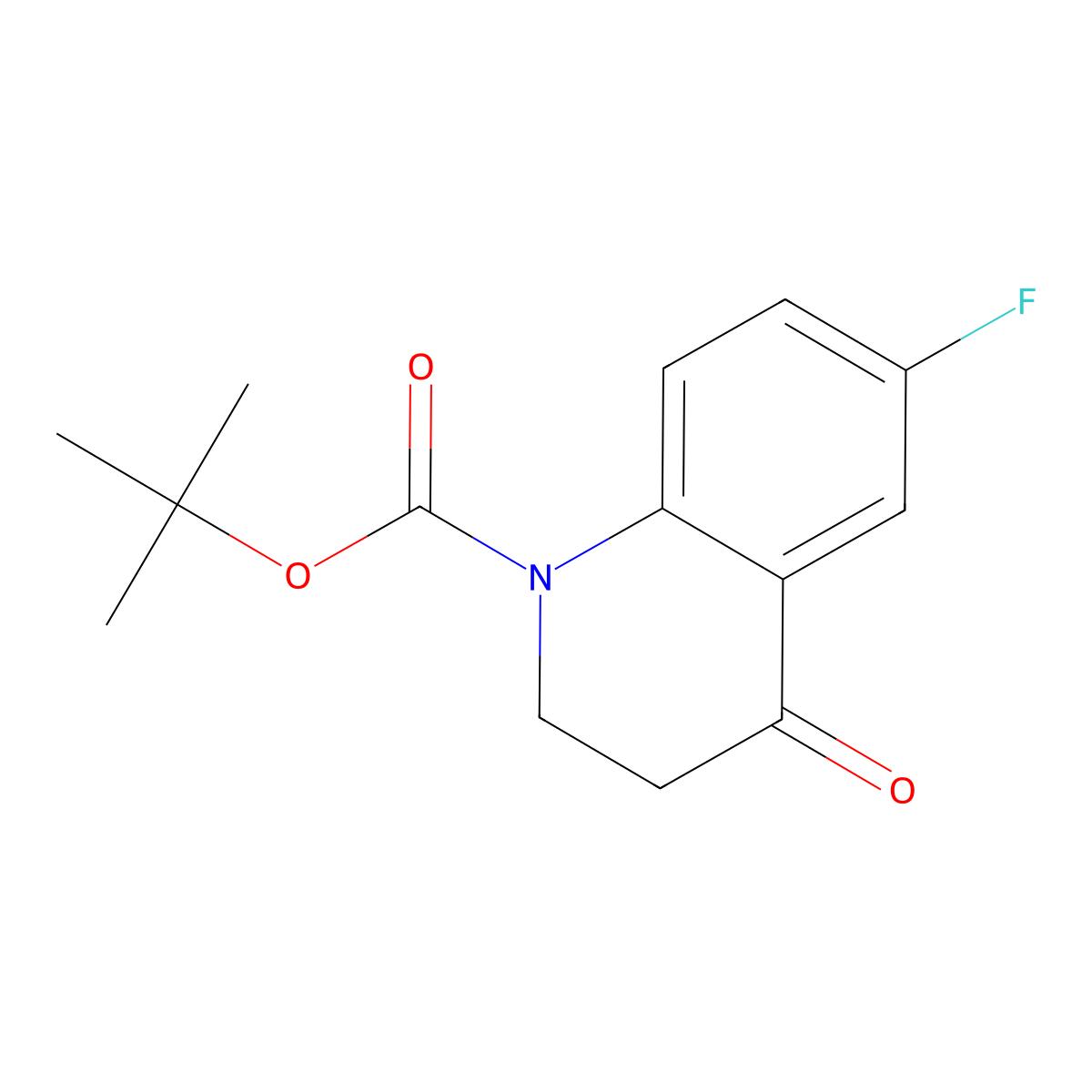 Tert-butyl 6-fluoro-4-oxo-1,2,3,4-tetrahydroquinoline-1-carboxylate molecular structure, CAS 1146211-09-7