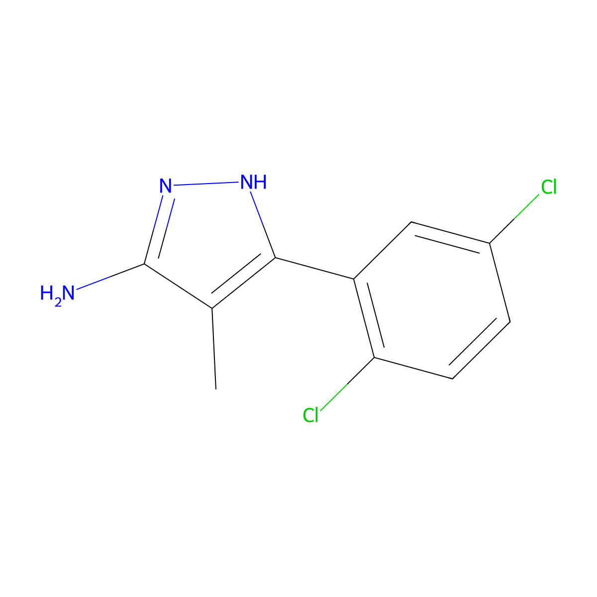 3-(2,5-Dichlorophenyl)-4-methyl-1h-pyrazol-5-amine molecular structure, CAS 1146218-14-5