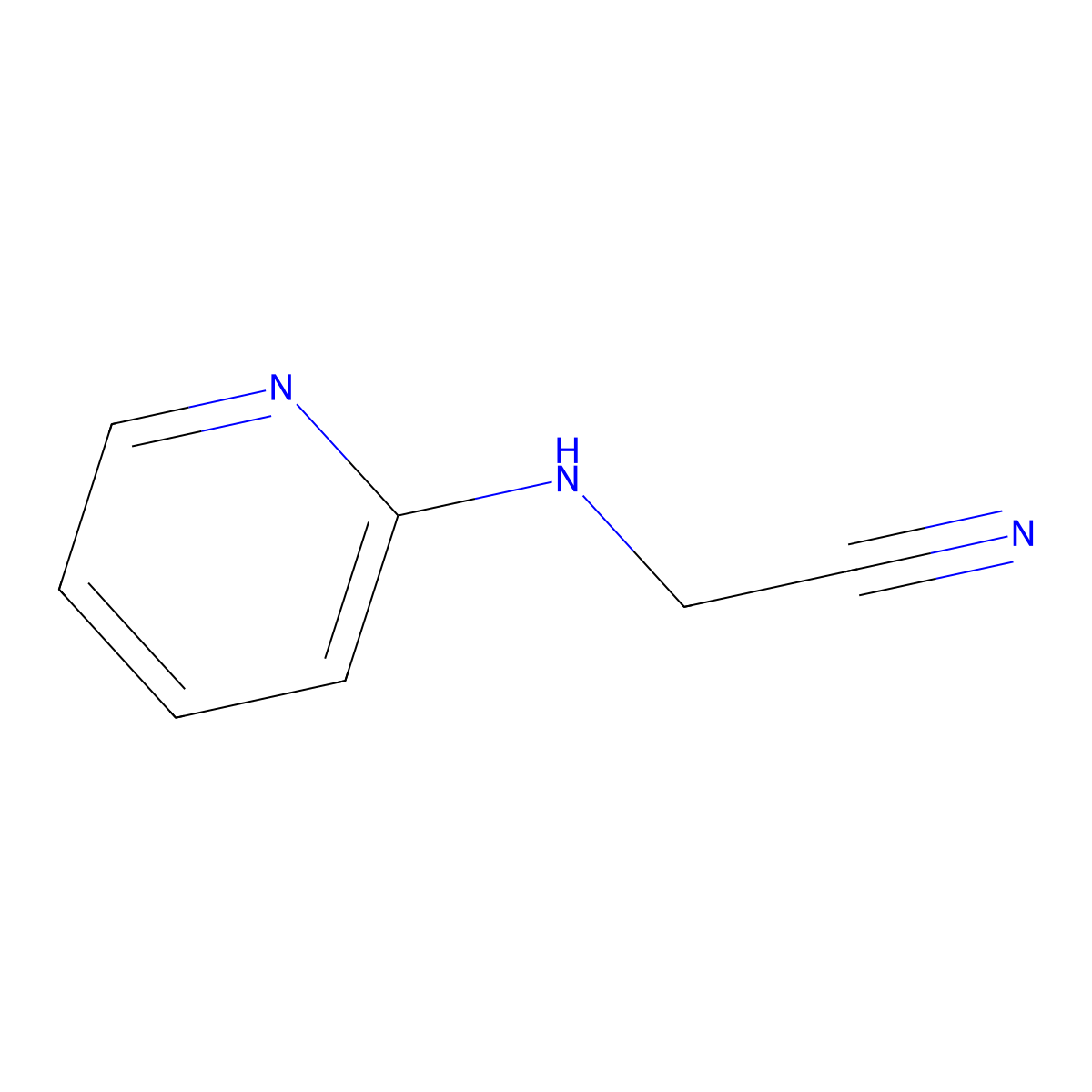 2-(Pyridin-2-ylamino)acetonitrile molecular structure, CAS 114622-99-0