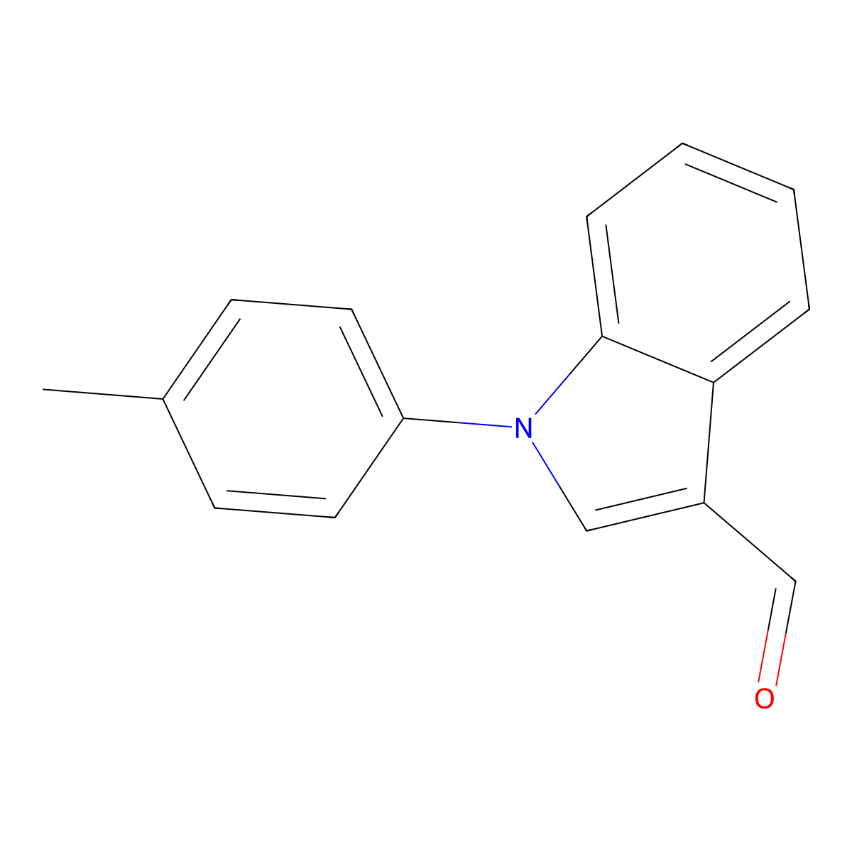 1-(4-methylphenyl)-1H-indole-3-carbaldehyde molecular structure, CAS 1146220-76-9