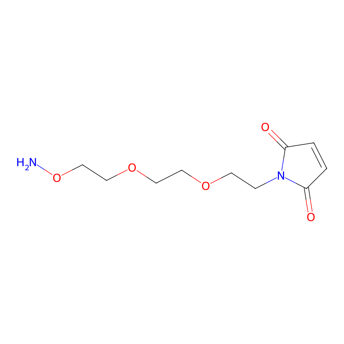Mal-PEG2-oxyamine molecular structure, CAS 1146245-73-9
