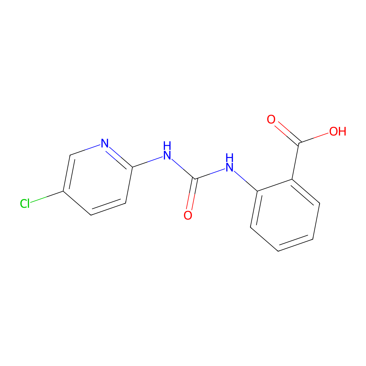 2-{[(5-Chloropyridin-2-yl)carbamoyl]amino}benzoic acid molecular structure, CAS 1146289-92-0