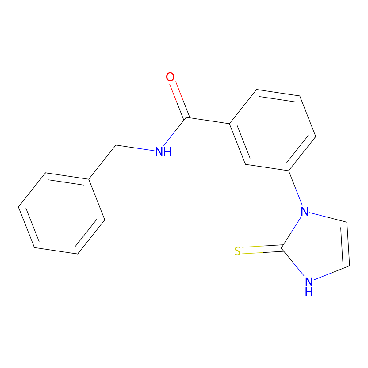 N-benzyl-3-(2-sulfanyl-1H-imidazol-1-yl)benzamide molecular structure, CAS 1146290-00-7