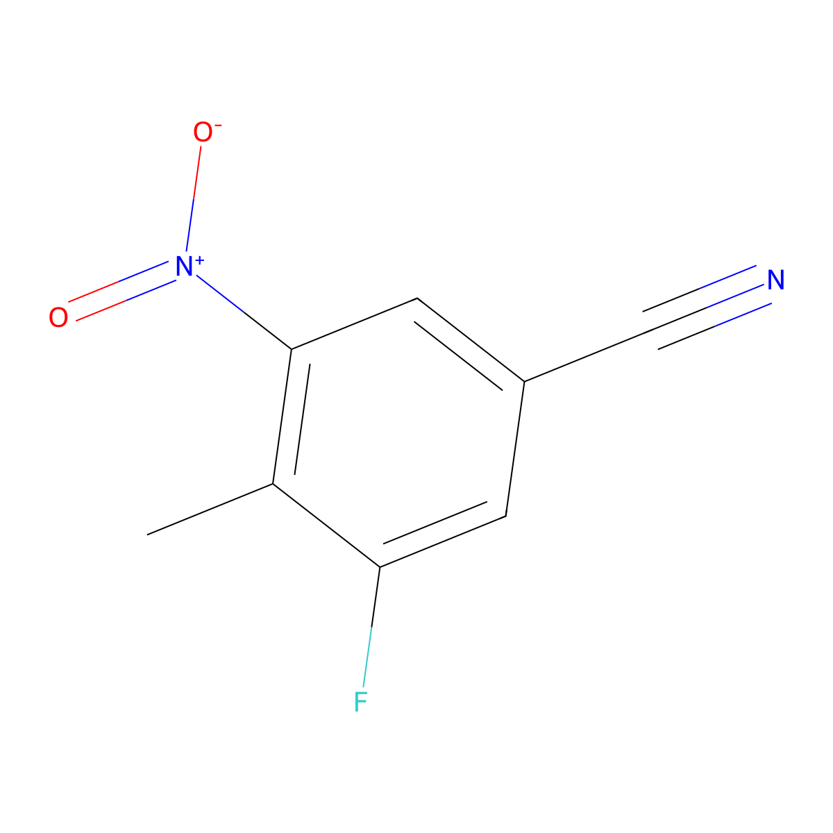3-Fluoro-4-methyl-5-nitrobenzonitrile molecular structure, CAS 1146290-07-4