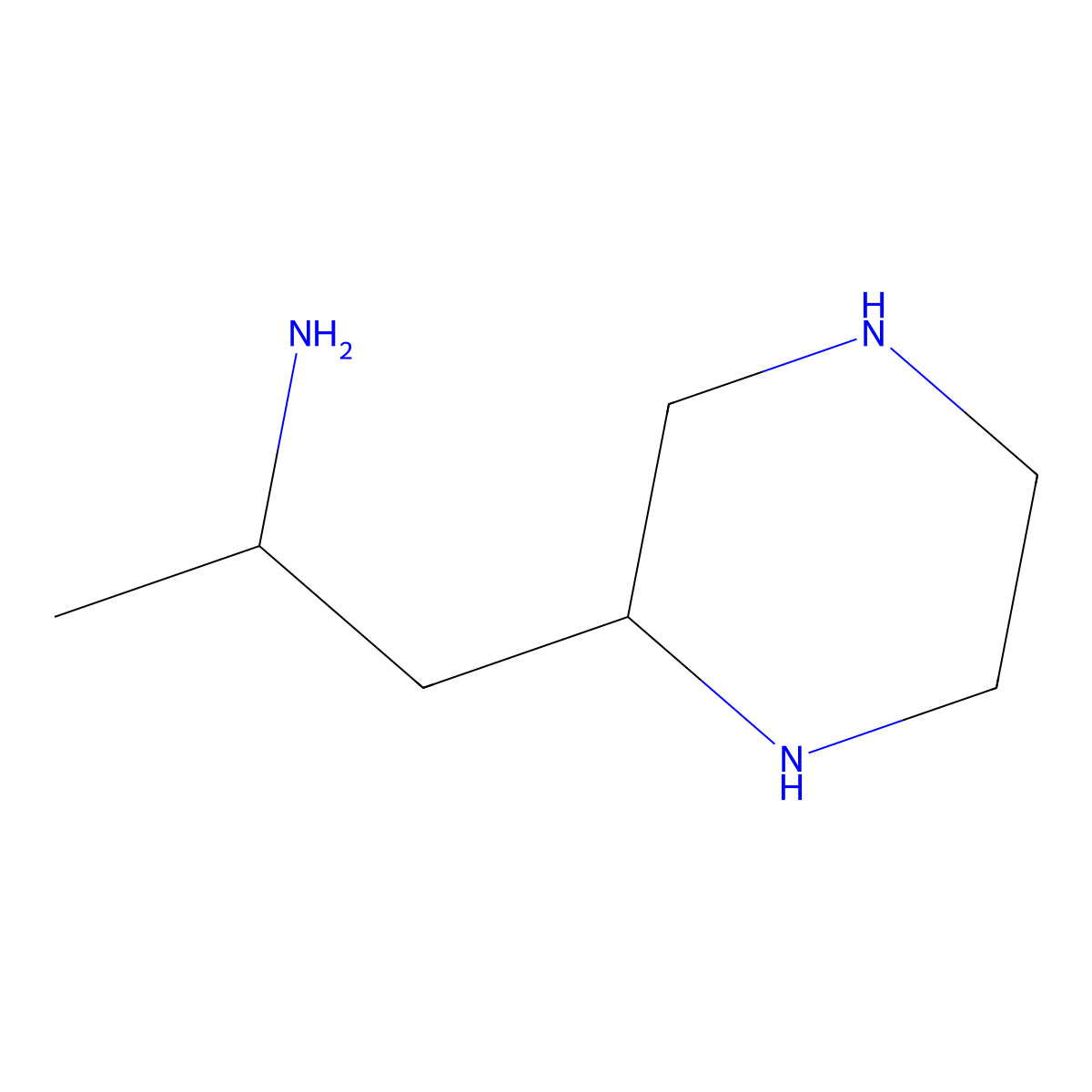 1-(Piperazin-2-yl)propan-2-amine molecular structure, CAS 1146290-16-5