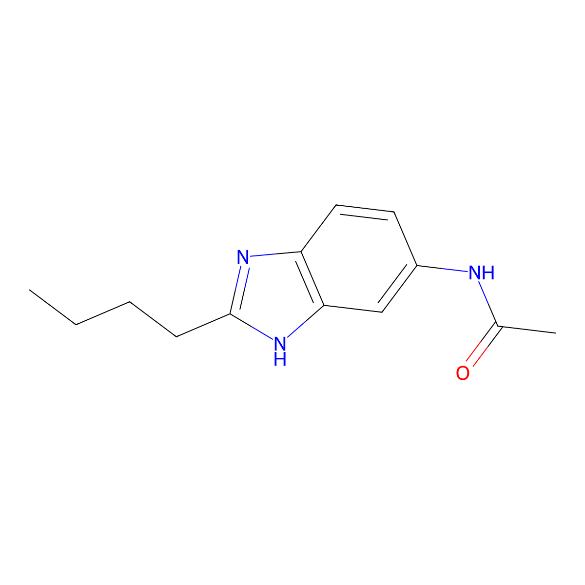 N-(2-butyl-1H-1,3-benzodiazol-5-yl)acetamide molecular structure, CAS 1146290-17-6