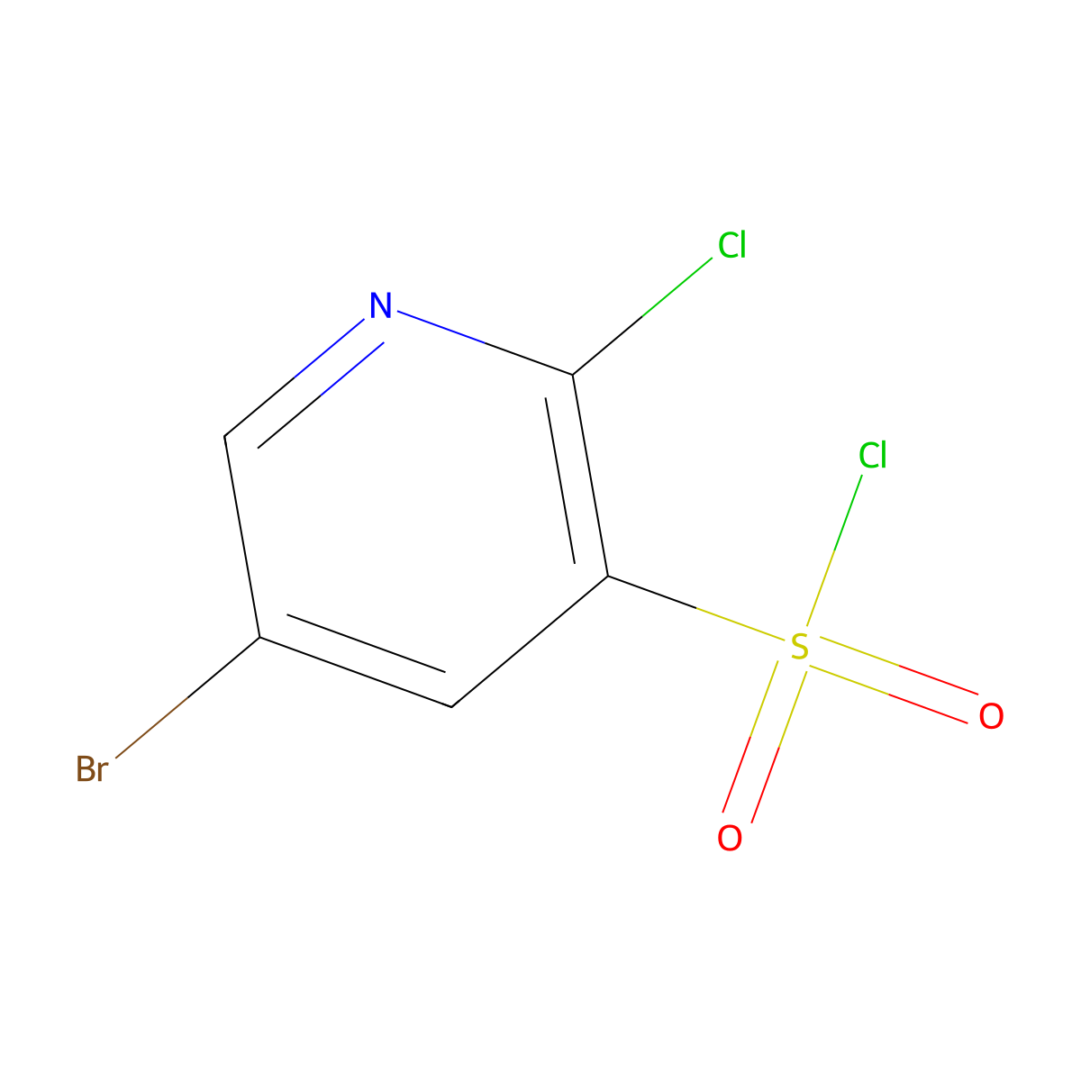 5-Bromo-2-chloropyridine-3-sulfonyl chloride molecular structure, CAS 1146290-19-8