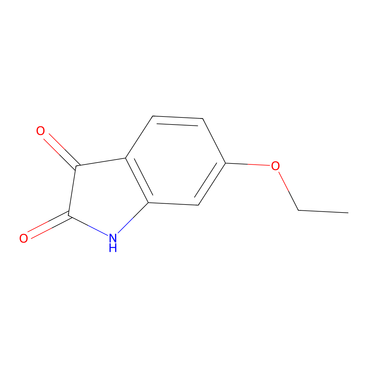 6-ethoxy-2,3-dihydro-1H-indole-2,3-dione molecular structure, CAS 1146290-20-1