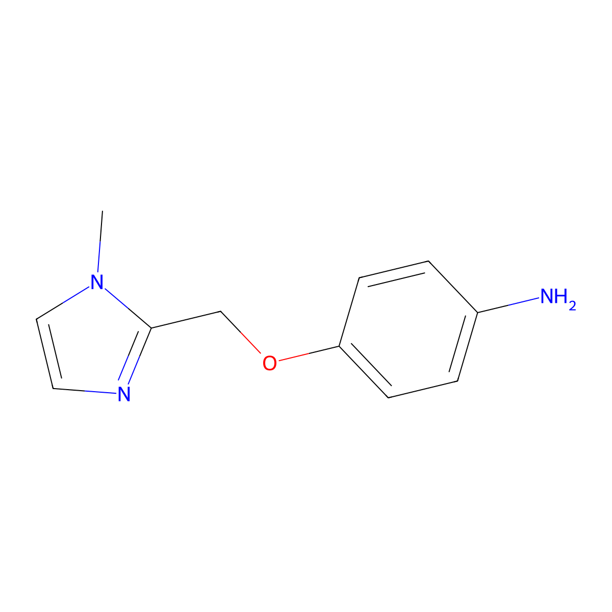 4-[(1-methyl-1H-imidazol-2-yl)methoxy]aniline molecular structure, CAS 1146290-31-4
